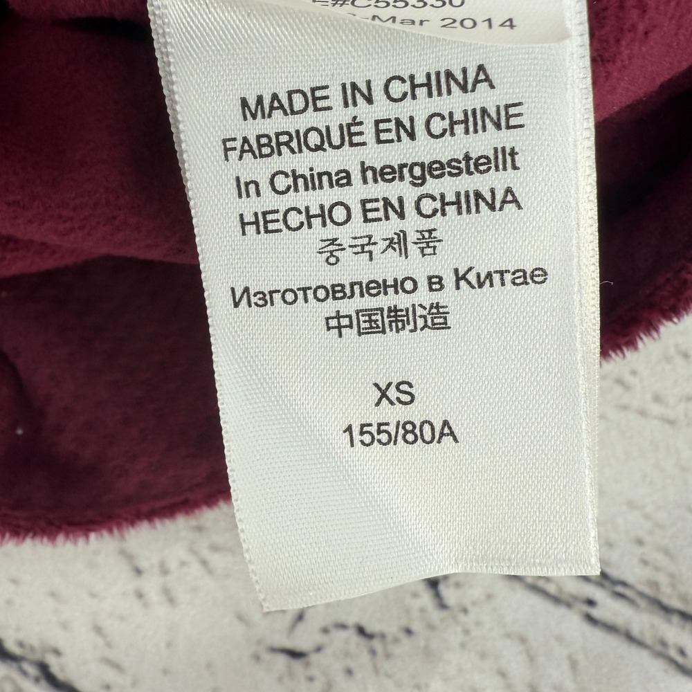 Marmot Fluffy Fleece Jacket Full Zip Maroon Purple Women's Size XS - Picture 9 of 11